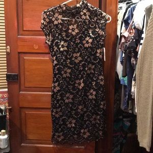 Black and Gold mesh dress